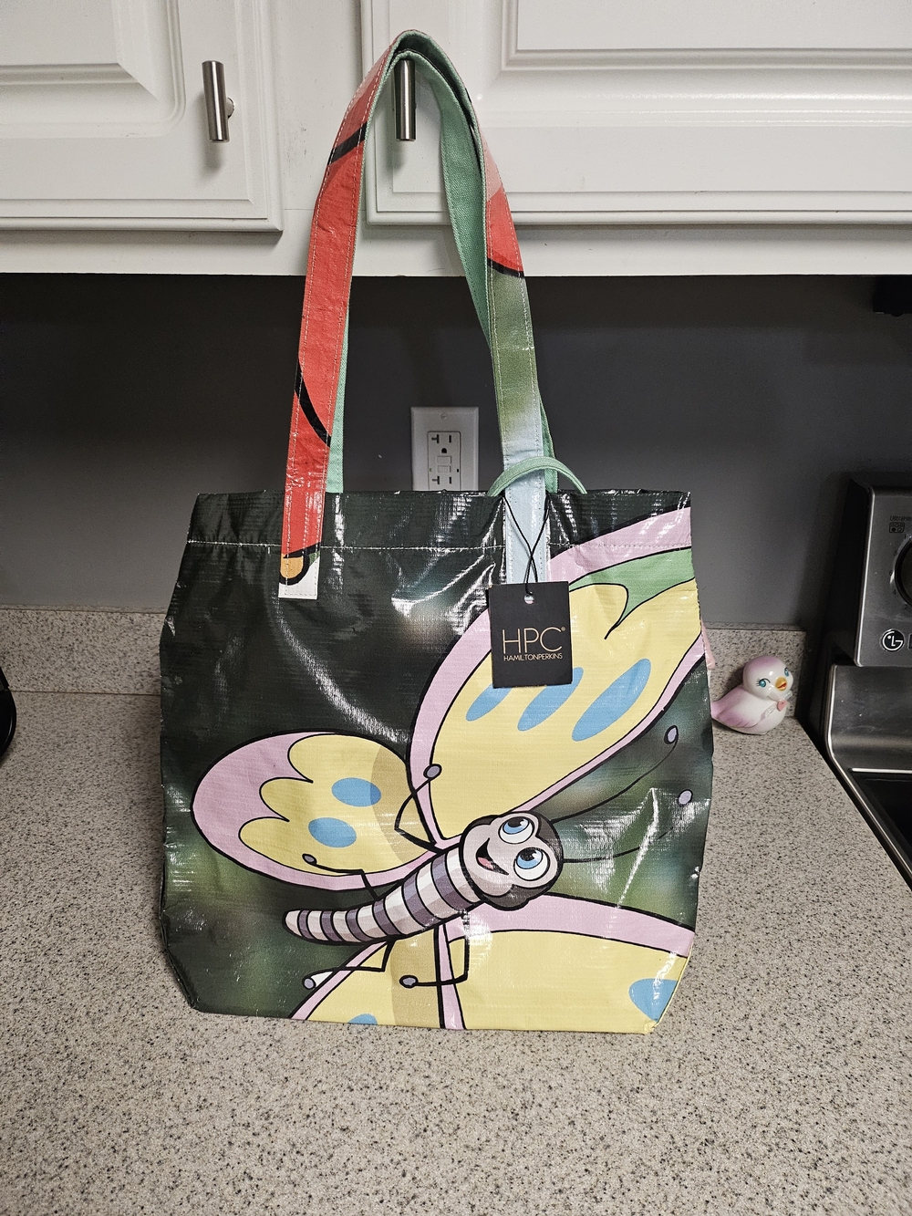 NWT Hamilton Perkins Collection (HPC) Recycled Billboard Tote Bag – Butterfly